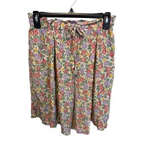Lizsport Liz Claiborne Vintage Floral High Waist Cottagecore Long Shorts S/M